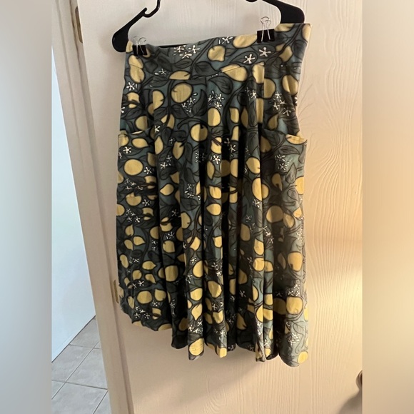 Effie's Heart Gray and Yellow Midi Skirt - Picture 1 of 3
